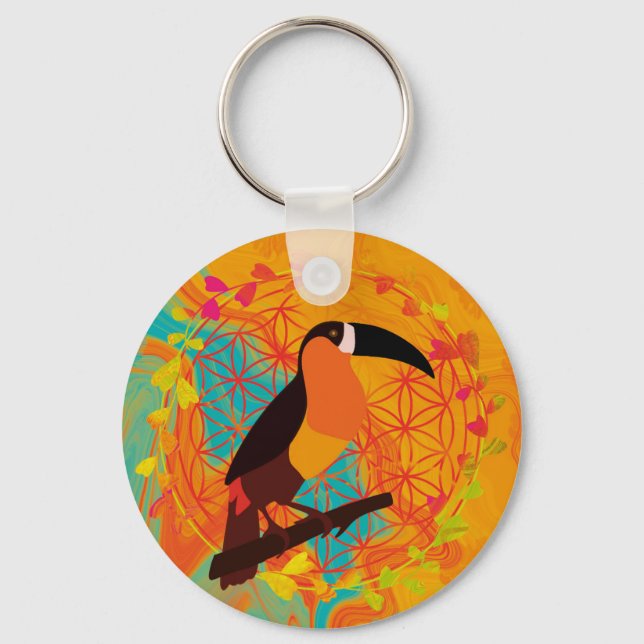 Mandala-Vogel Schlüsselanhänger (Vorderseite)