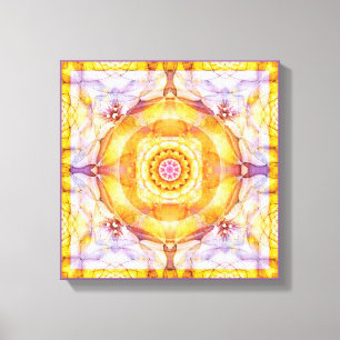 Mandala vom Herzen eingewickelten der Leinwand der