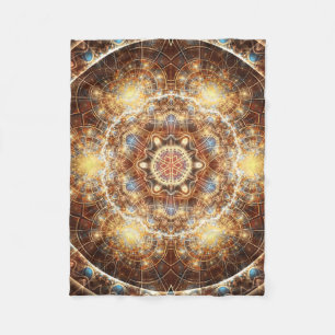 Mandala vom Herzen Fleece-der Decke der