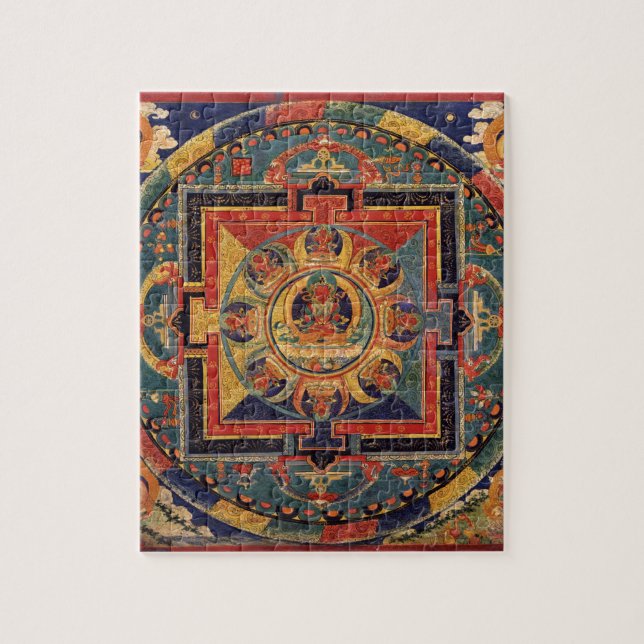 Mandala von Amitayus. Tibetanische Schule des 19. (Vertikal)