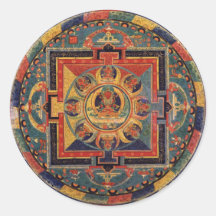 Mandala von Amitayus. Tibetische Schule des 19. Ja