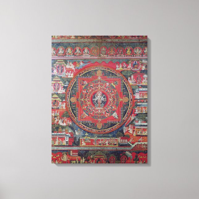 Mandala von Amoghapasa Leinwanddruck (Vorderseite)