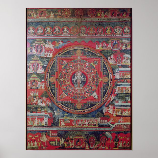 Mandala von Amoghapasa Poster (Vorne)