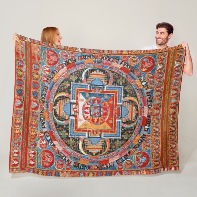 Mandala von Jnanadakini Fleecedecke (Beispiel)