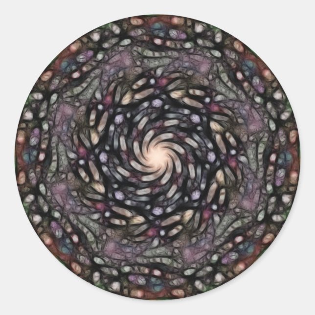 Mandala von Sanguine Splendor (Sticker) Runder Aufkleber (Vorderseite)