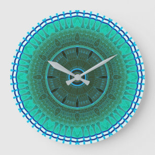 Mandala Wall Clock Große Wanduhr