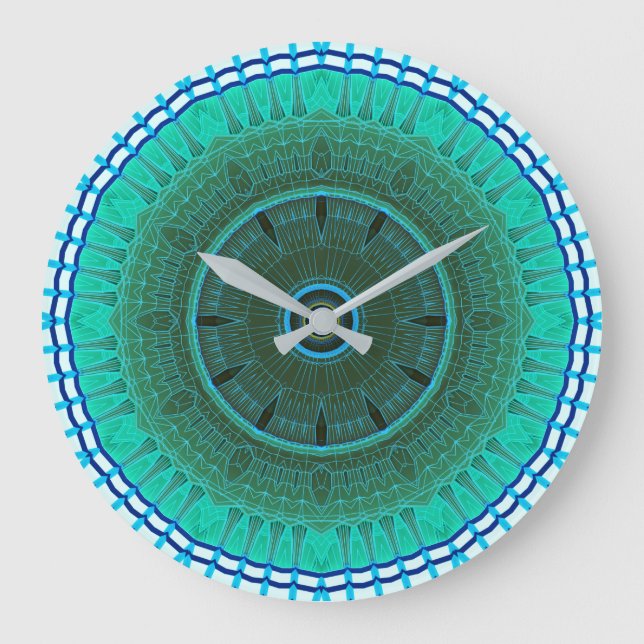 Mandala Wallclock Große Wanduhr (Vorderseite)