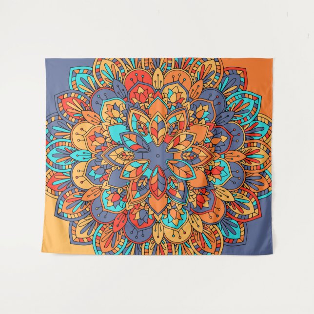 Mandala Wandteppich (Vorderseite (Horizontal))