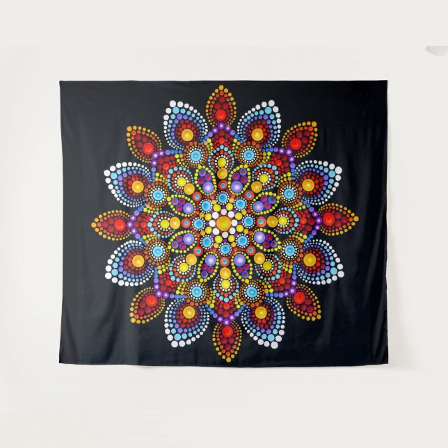 Mandala Wandteppich (Vorderseite (Horizontal))