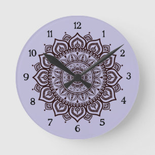Mandala-Wanduhr Elegante spirituelle Heimdekoratio Runde Wanduhr