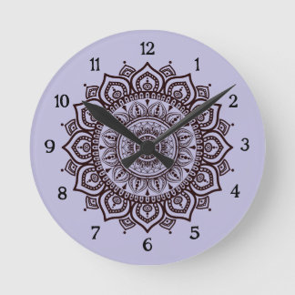 Mandala-Wanduhr Elegante spirituelle Heimdekoratio Runde Wanduhr