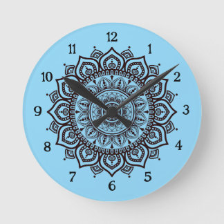 Mandala-Wanduhr Elegante spirituelle Heimdekoratio Runde Wanduhr