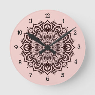 Mandala-Wanduhr Elegante spirituelle Heimdekoratio Runde Wanduhr