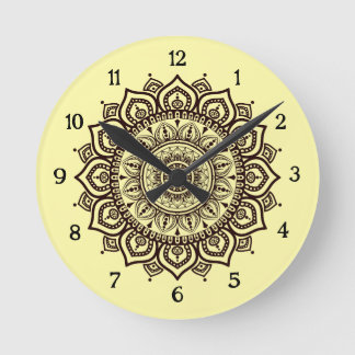 Mandala-Wanduhr Elegante spirituelle Heimdekoratio Runde Wanduhr