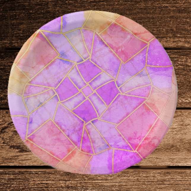 Mandala warme Kreide Skizze Pappteller (Von Creator hochgeladen)