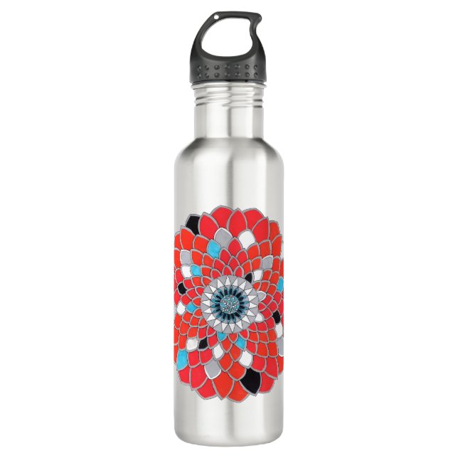 Mandala water bottle  edelstahlflasche (Vorderseite)