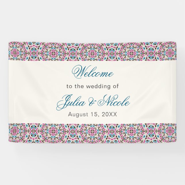 Mandala Wedding Banner (Horizontal)