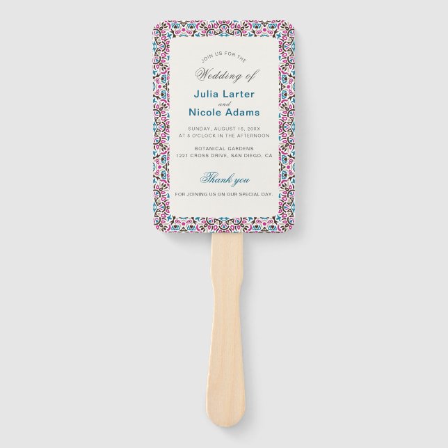 Mandala Wedding Fächer (Vorderseite)