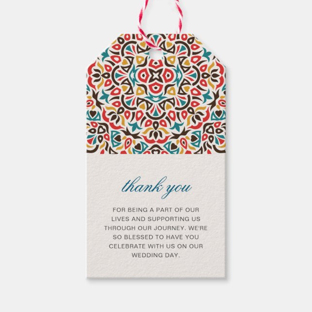 Mandala Wedding Geschenkanhänger (Vorderseite)