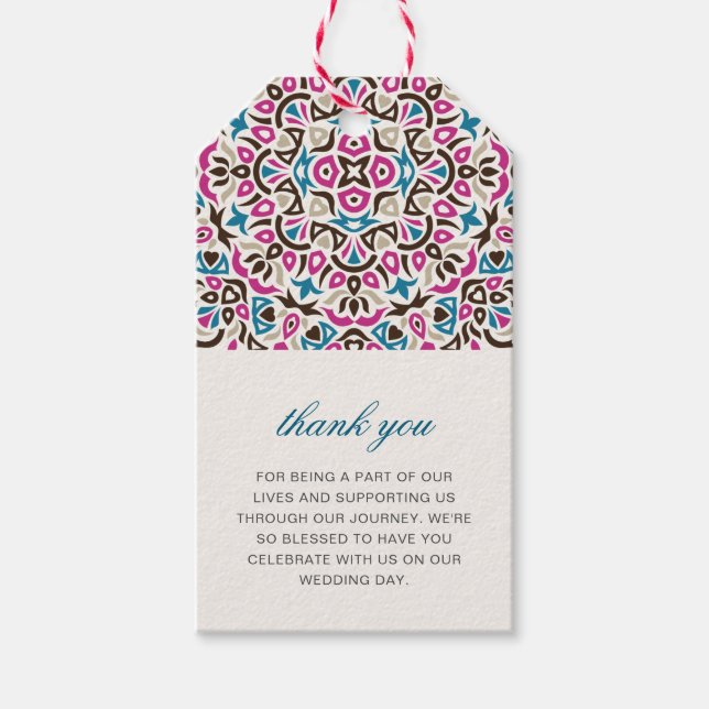 Mandala Wedding Geschenkanhänger (Vorderseite)