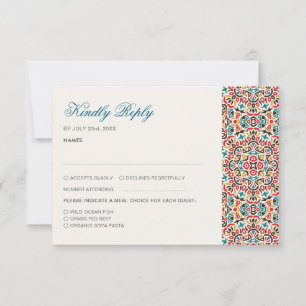 Mandala Wedding RSVP Karte