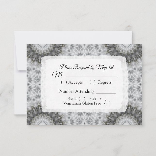 Mandala Wedding RSVP Karte (Vorderseite)