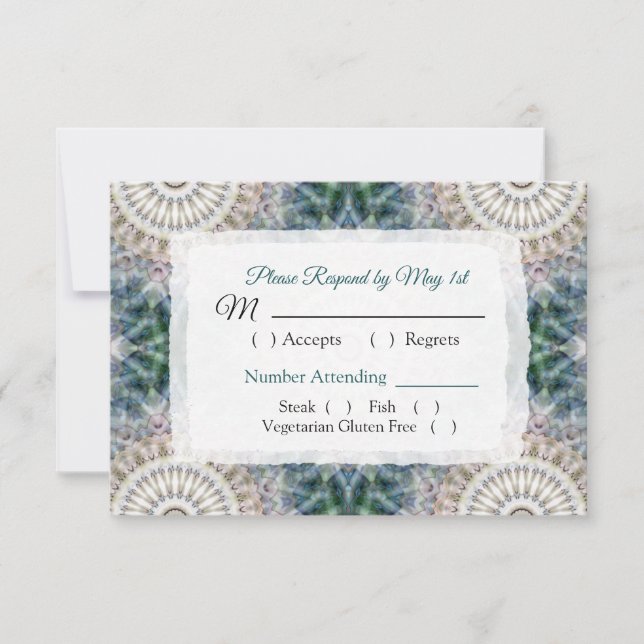 Mandala Wedding RSVP Karte (Vorderseite)