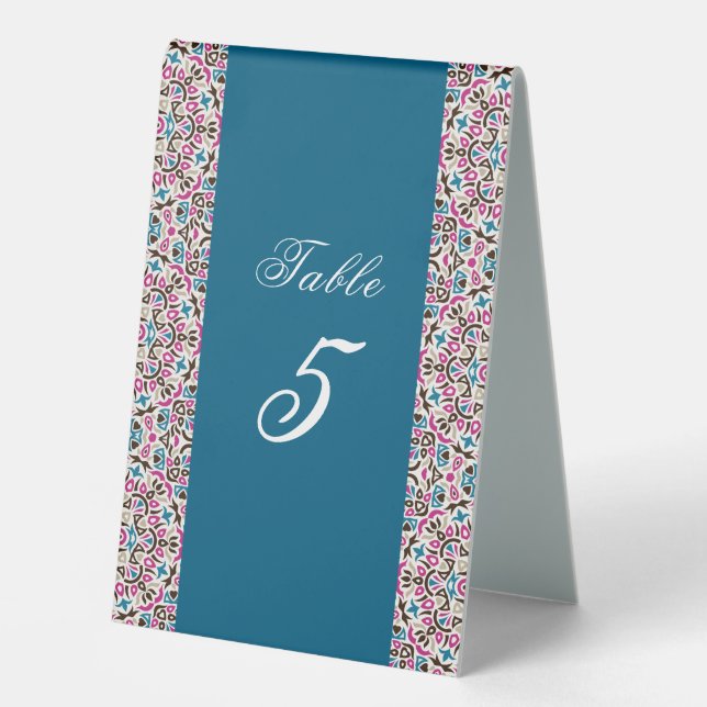 Mandala Wedding Tischaufsteller (Vorderseite)
