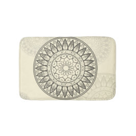 Mandala weich im Gelb Badematte