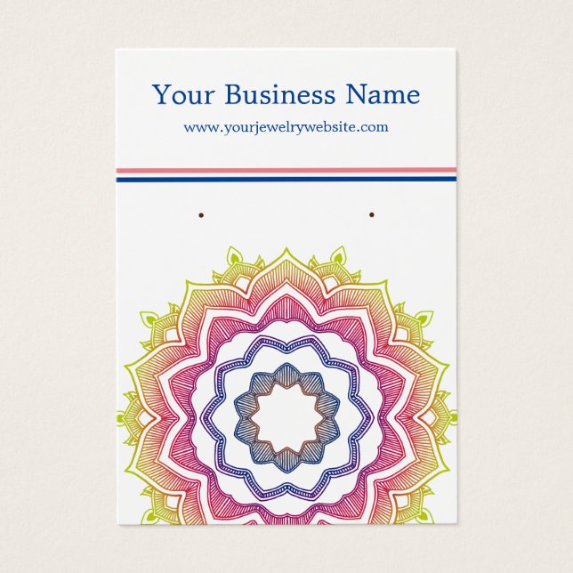 Mandala White Earring (Devant)