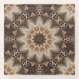 Mandala with Hexagonal Elements Glasuntersetzer