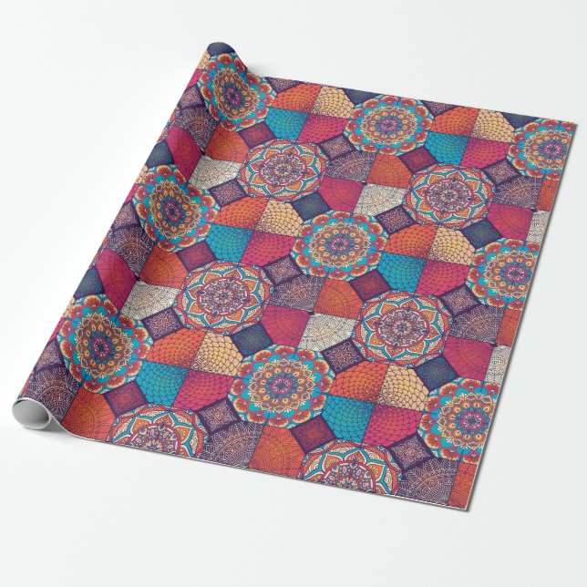 Mandala Wrapping Paper Geschenkpapier (Ungerollt)