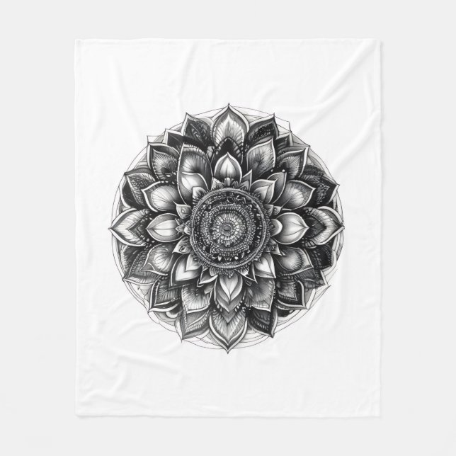 Mandala-Wurfdecke Fleecedecke (Vorderseite)