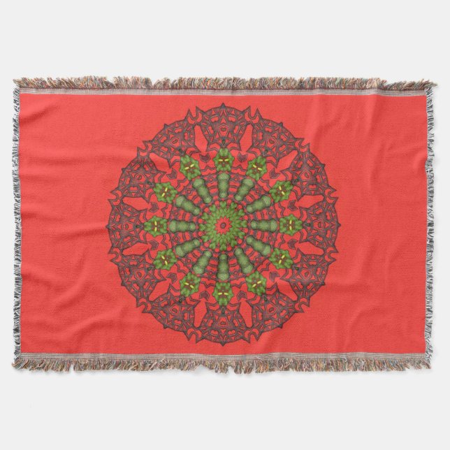 Mandala-Wurfs-Decke der Kunst-3D Decke (Vorderseite)