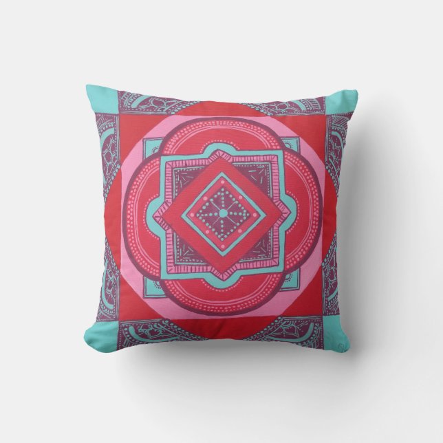 Mandala-Wurfs-Kissen Kissen (Vorderseite)