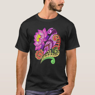 Mandala Yoga Boho Spirituelle Lotusblume T-Shirt