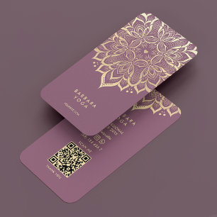 Mandala Yoga Elegant Visitenkarte