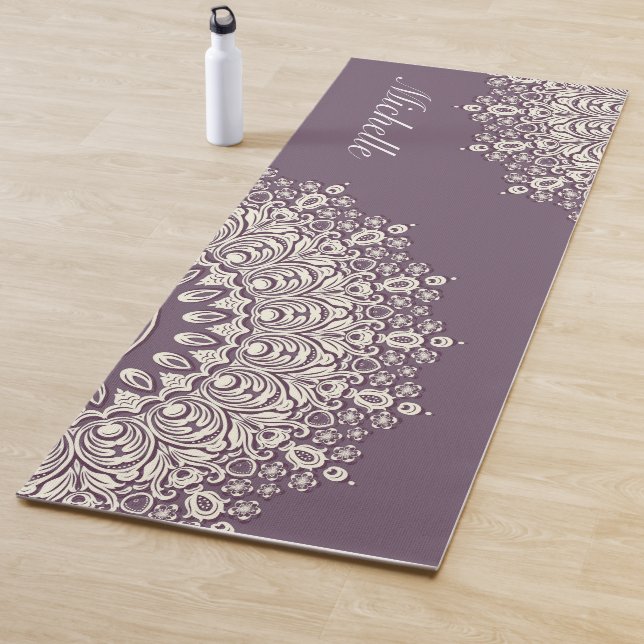 Mandala Yoga Mat mit Namen, personalisierbar, benu Yogamatte (Beispiel)