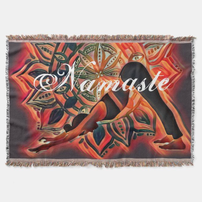 Mandala Yoga Meditation Namaste Decke (Vorderseite)