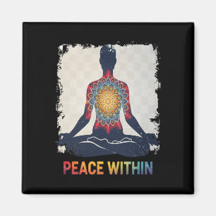 Mandala-Yoga-Meditationsdesign für inneren Frieden Magnet