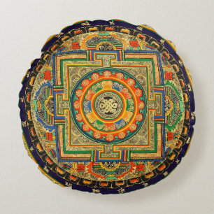 Mandala Yoga Rundpilz Rundes Kissen