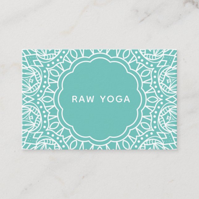 Mandala Yoga Wellness Spirituelle Business Card Visitenkarte (Vorderseite)