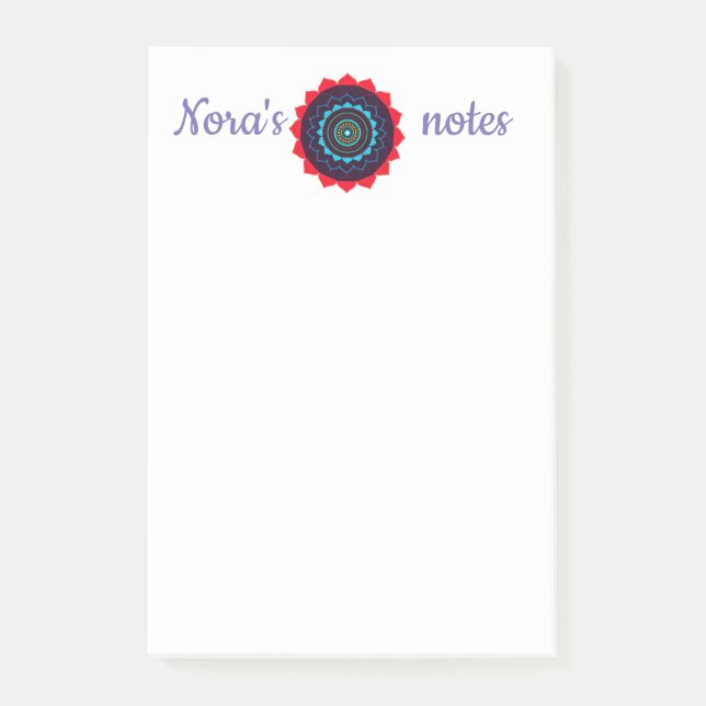 Mandala Ypur Namenshinweise Post-it Klebezettel (Vorderseite)