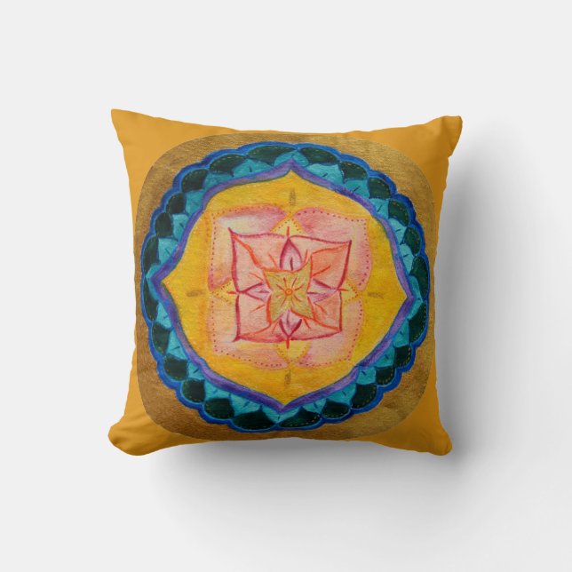 Mandala Zen Kissen Kissen 41 cm x 41 cm (Vorderseite)