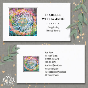 Mandala Zen Reiki Yoga Massage Heilige Spiritualit Visitenkarte
