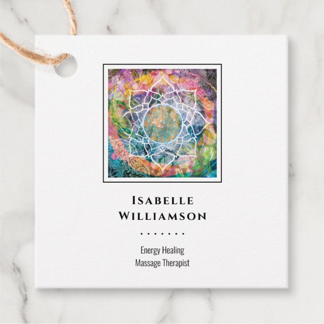 Mandala Zen Reiki Yoga Massage Sacro Spirituelle Geschenkanhänger (Vorderseite)