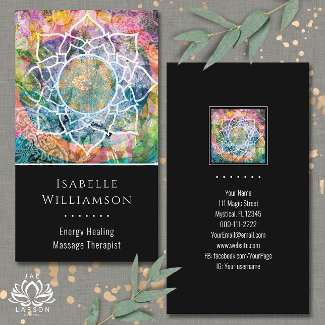 Mandala Zen Reiki Yoga Massage Sacro Spirituelle Visitenkarte (Von Creator hochgeladen)