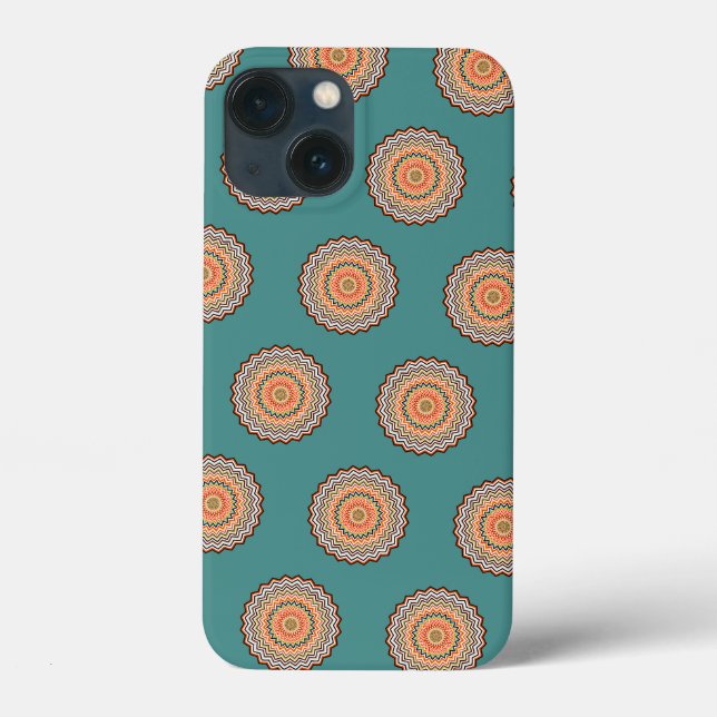 Mandala-Zickzack-Muster Case-Mate iPhone Hülle (Rückseite)