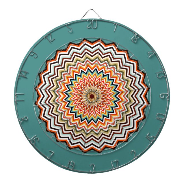 Mandala Zigzag Muster Dartscheibe (vorne)