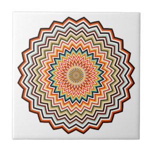 Mandala Zigzag Muster Fliese